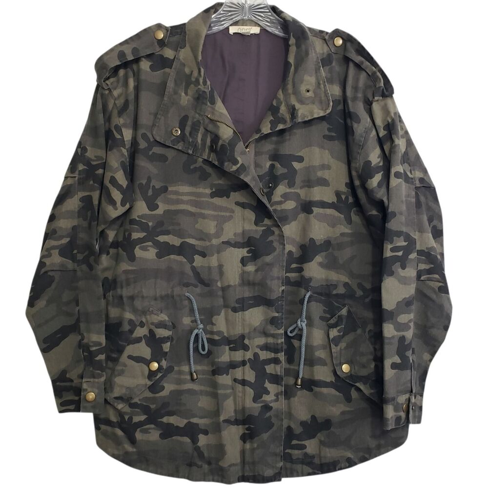 Oddy Women's Camo Blazer with Adjustable Cinched Waist, Size S / M